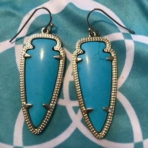 Kendra Scott Skylar Gold Earring in Turquoise